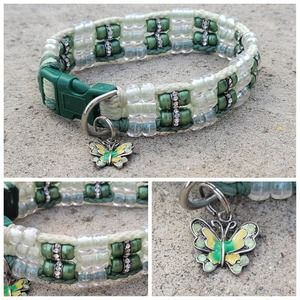 Custom Handmade Beaded Bling Dog Collar